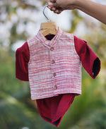 Elegance Ensemble: Kurta, Bandi & Dhoti Set (Set of 3)
