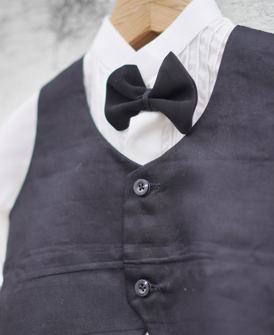 Bamboo Chic Ensemble: Shirt, Waistcoat & Pants Set (Set of 3)