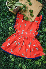 Breezy Stripes Frill Dress (Ostrich)