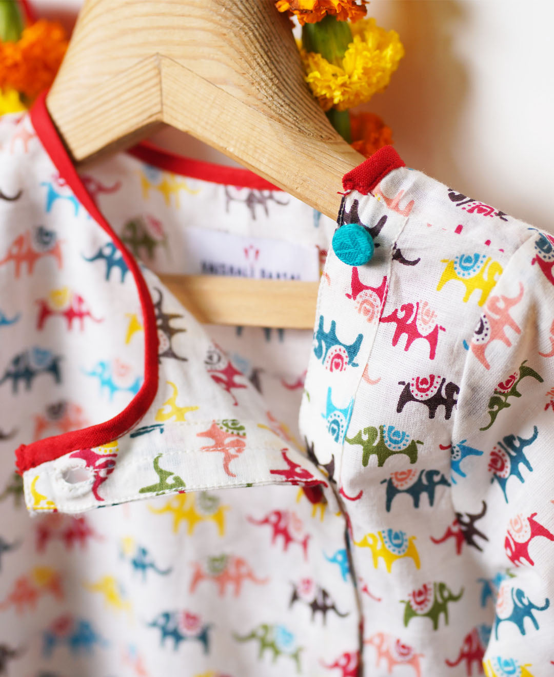 Handwoven Printed Organic Muslin Kurta (Set of 2)