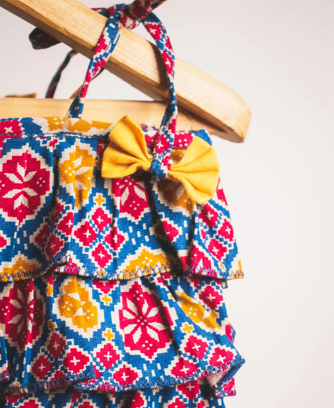 Indian Blossom Romper- Blue