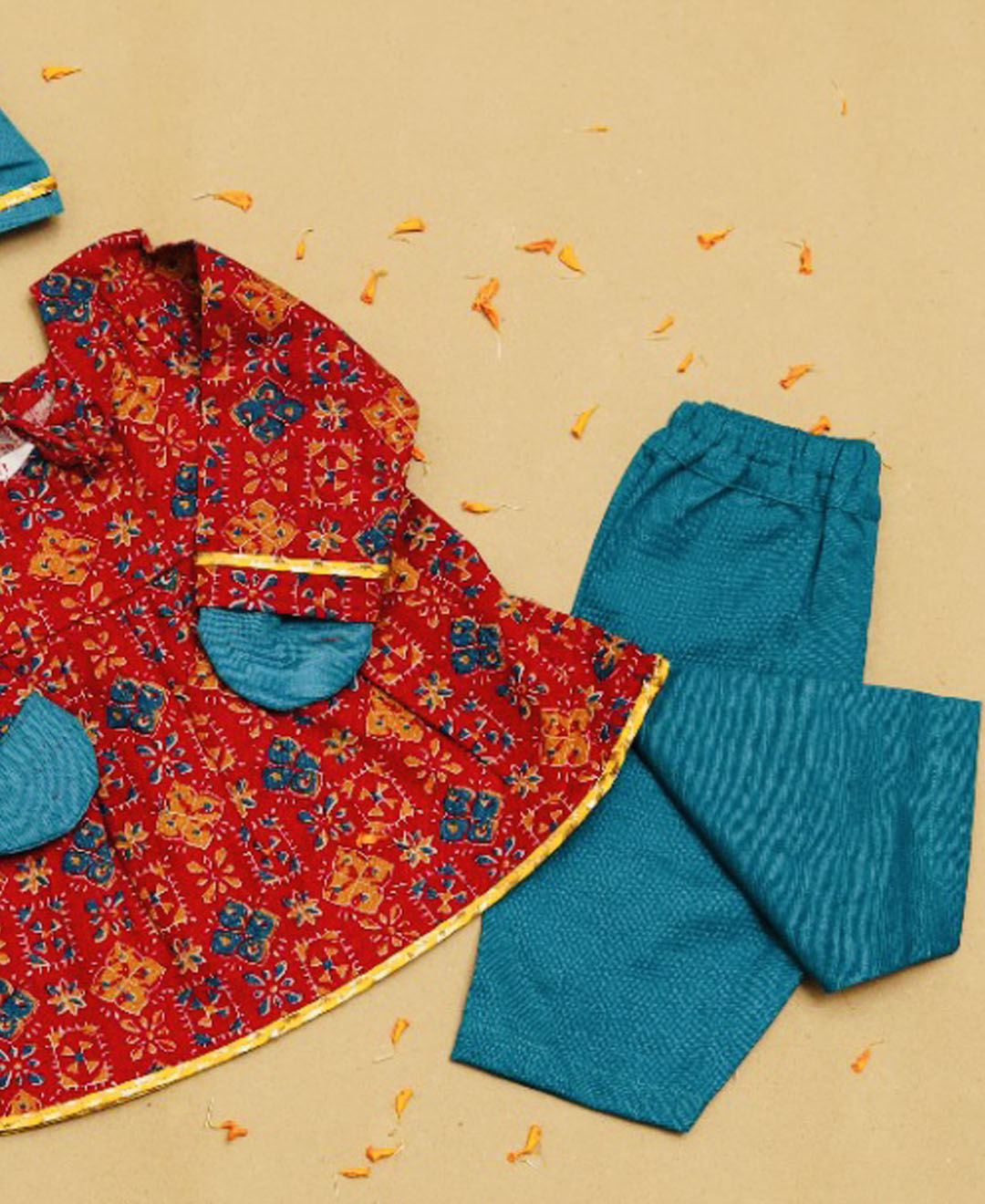 Anarkali Frock With Turban (Set of 6)