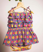 Indian Blossom Romper- Blue