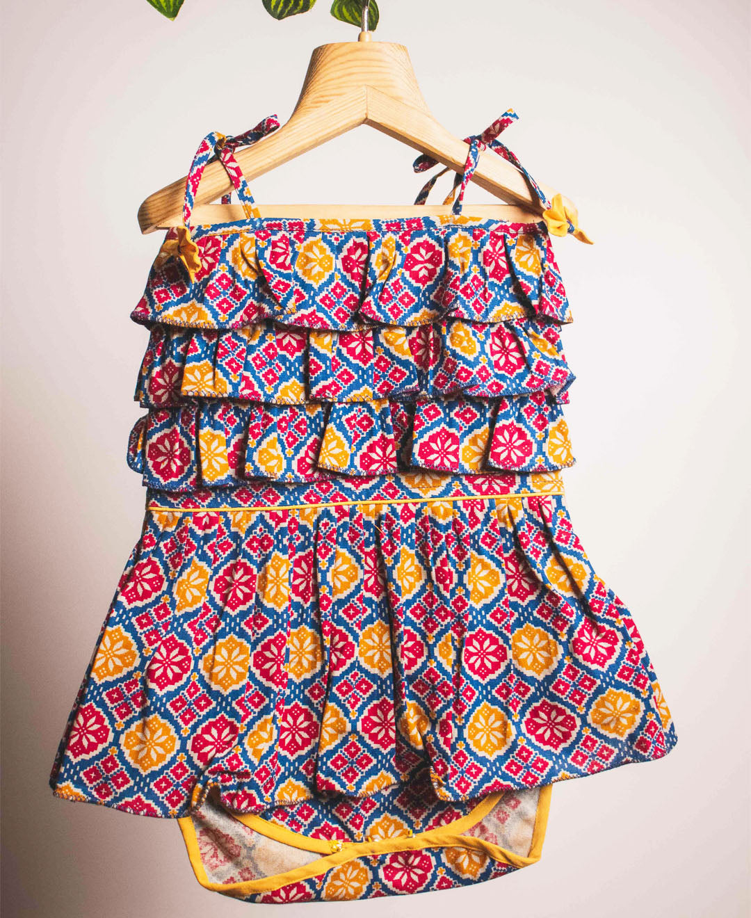 Indian Blossom Romper- Blue