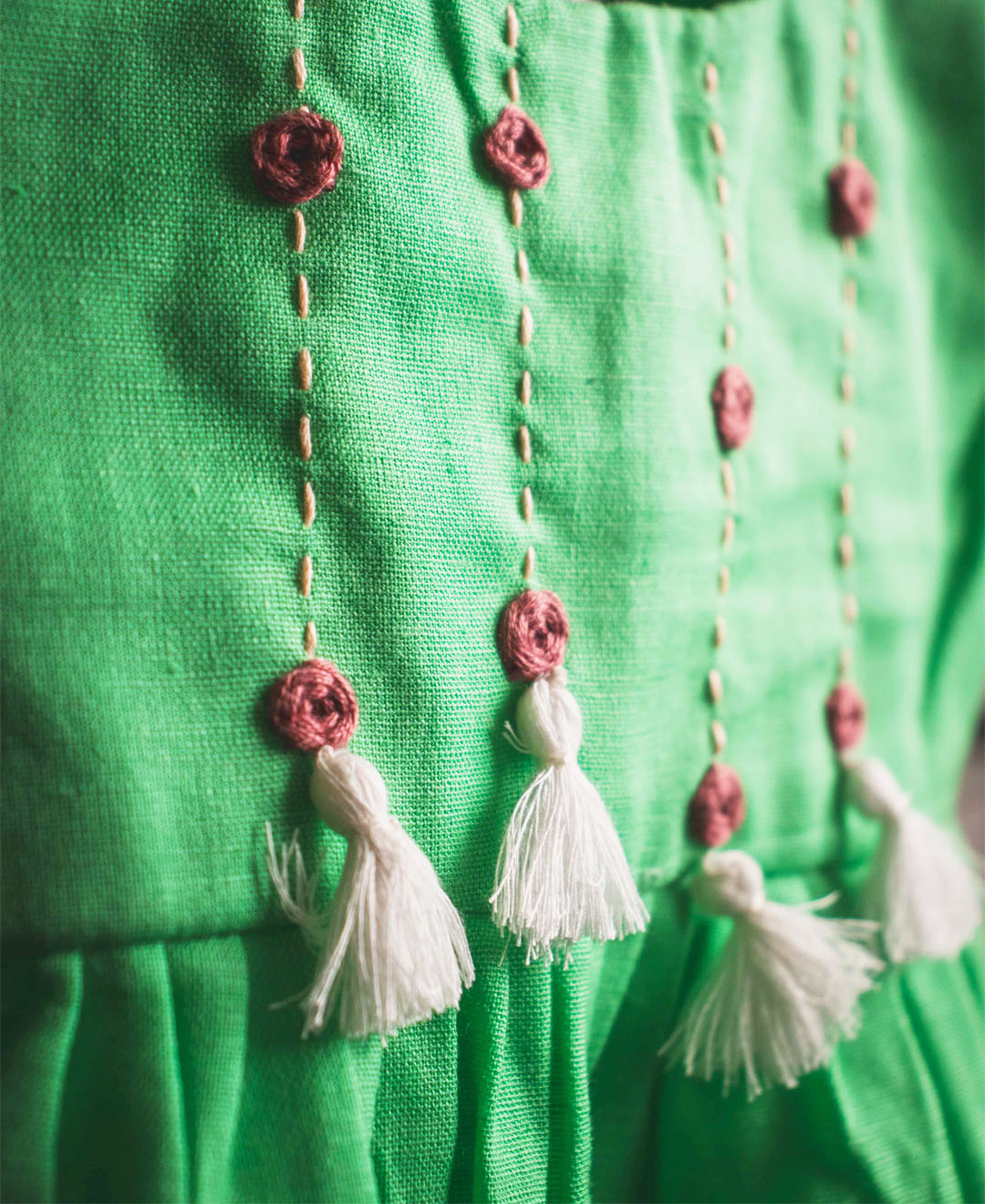 Bloom Of Elegance Embroidery Frock  (Set of 2)
