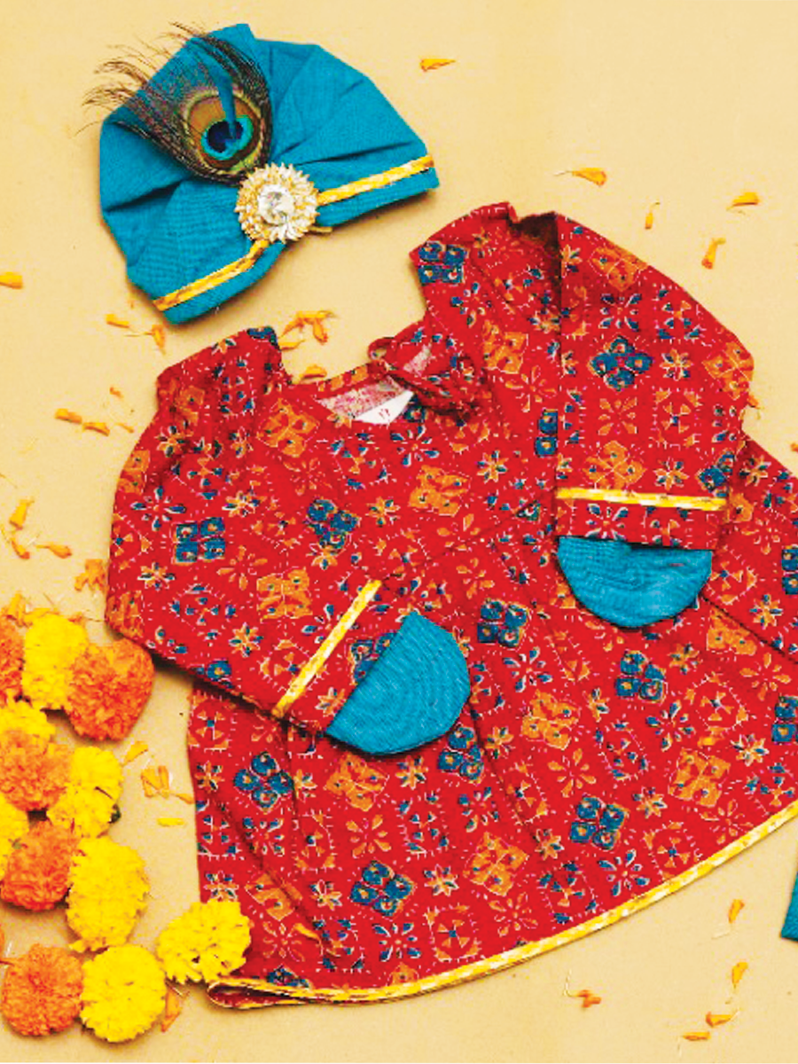 Anarkali Frock With Turban (Set of 6)