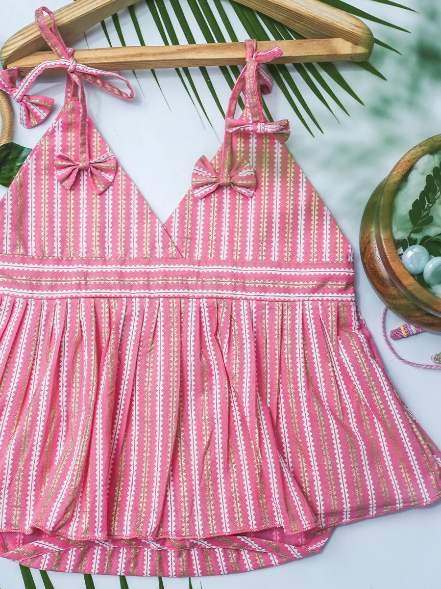 Contemporary Lines Cotton Romper