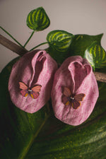 Pink Butterfly Handmade Shoes
