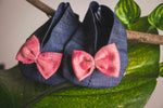 Pink Bow-Tie Styled Handmade Shoes