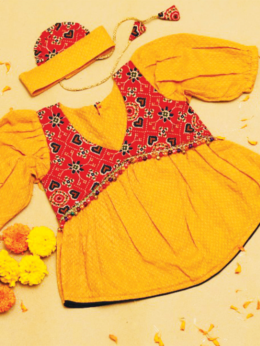 Jacket Style Frock Set (Set of 3)(0-6 Months)