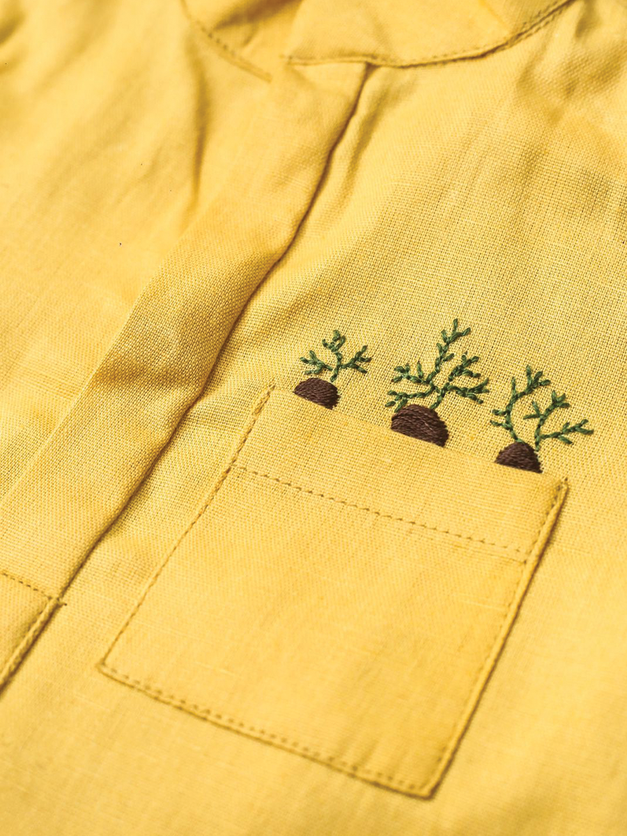 Grow More Pots Linen Shirt